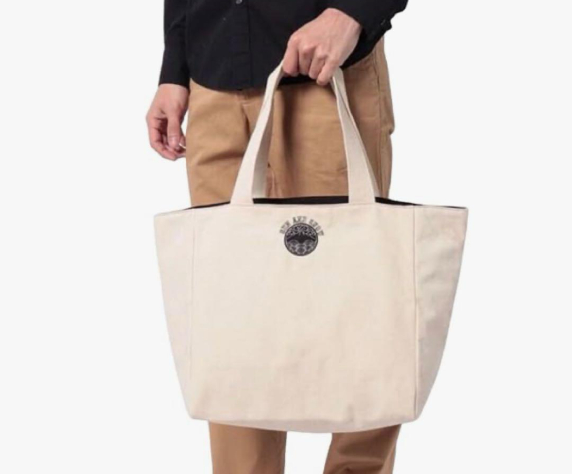 agnes b. reversible LOGO tote bag color black WHITE fashion women