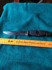 Cattaraugus Fixed Blade Knife   Black Composite Handle