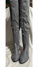 Charles By Charles David Grey Suede Size 9 Drawstring 