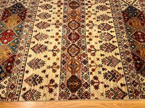 4 x 6.4 Ft HandMade Fine Quality _Natural Dyes _Fine Wool_ Afghan Caucasian Rug - Picture 11 of 15