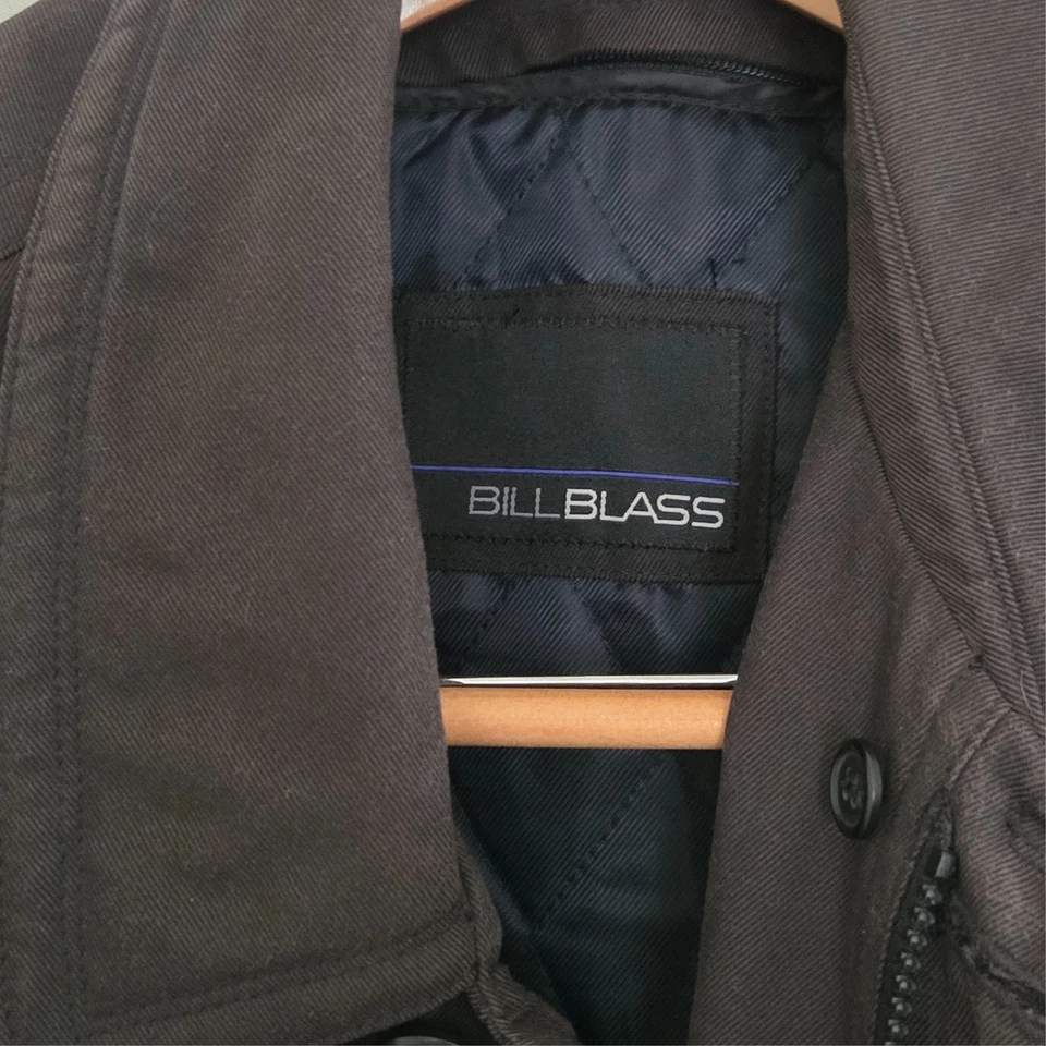 Abrigo vintage Bill Blass para hombre PESADO con forro extraíble gris carbón talla 44 L Foto 2 de 4