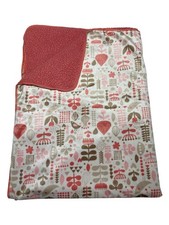 Chick Pea Baby Blanket 2015 Birds Flowers Coral Salmon Sherpa 28 x 36