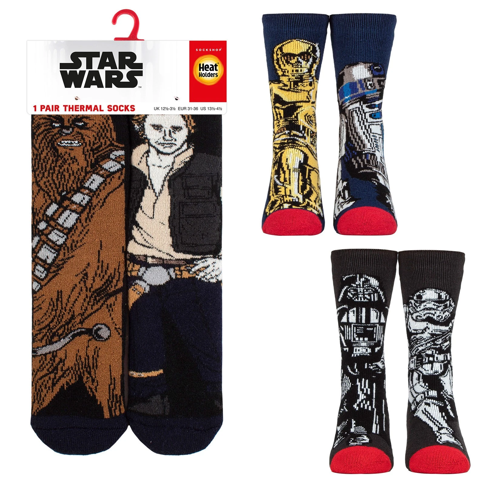 Heat Holders Lite - Mens Star Wars Thermal Socks Winter Novelty Gift