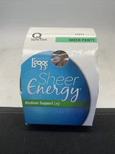 L’eggs -  Sheer Energy Sheer Panty - Medium Support Leg - Suntan Sz Q