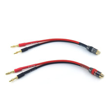 RCA Female to Banana Plug Speaker Cable, 6 Inch Audio Adapter Connector Cord, 2