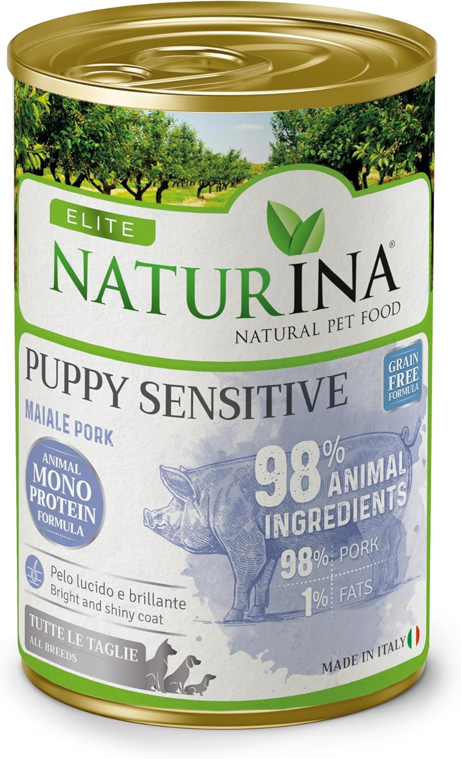 Cibo Umido Maiale per Cuccioli Elite Sensitive Grain Free 400g