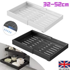 Extendable Pull Out Cabinet Organizer Slide Out Drawer Storage Shelves Kitchen