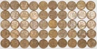 1932-P Lincoln Wheat Penny Roll of 50 Coins XF TO AU, Most Almost Uncirculated!