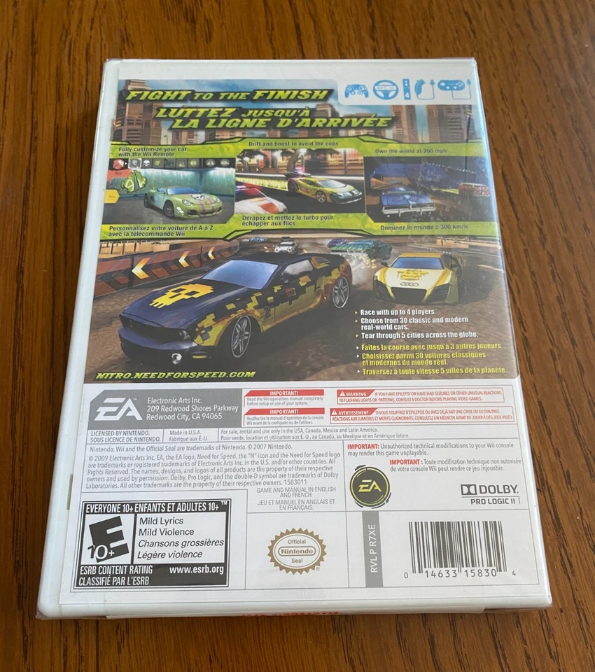 New! Need for Speed: Nitro Nintendo Wii 2009 Sealed - Ships Free - See Notes - Image 3 of 4