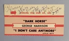 George Harrison Apple 1877 DARK HORSE / I DON'T CARE ANYMORE Jukebox insert only