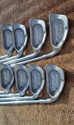 Golf Irons Set PING ZING2 Black Dot 8 Clubs RH Steel Shaft JZ flex Midsize Grips