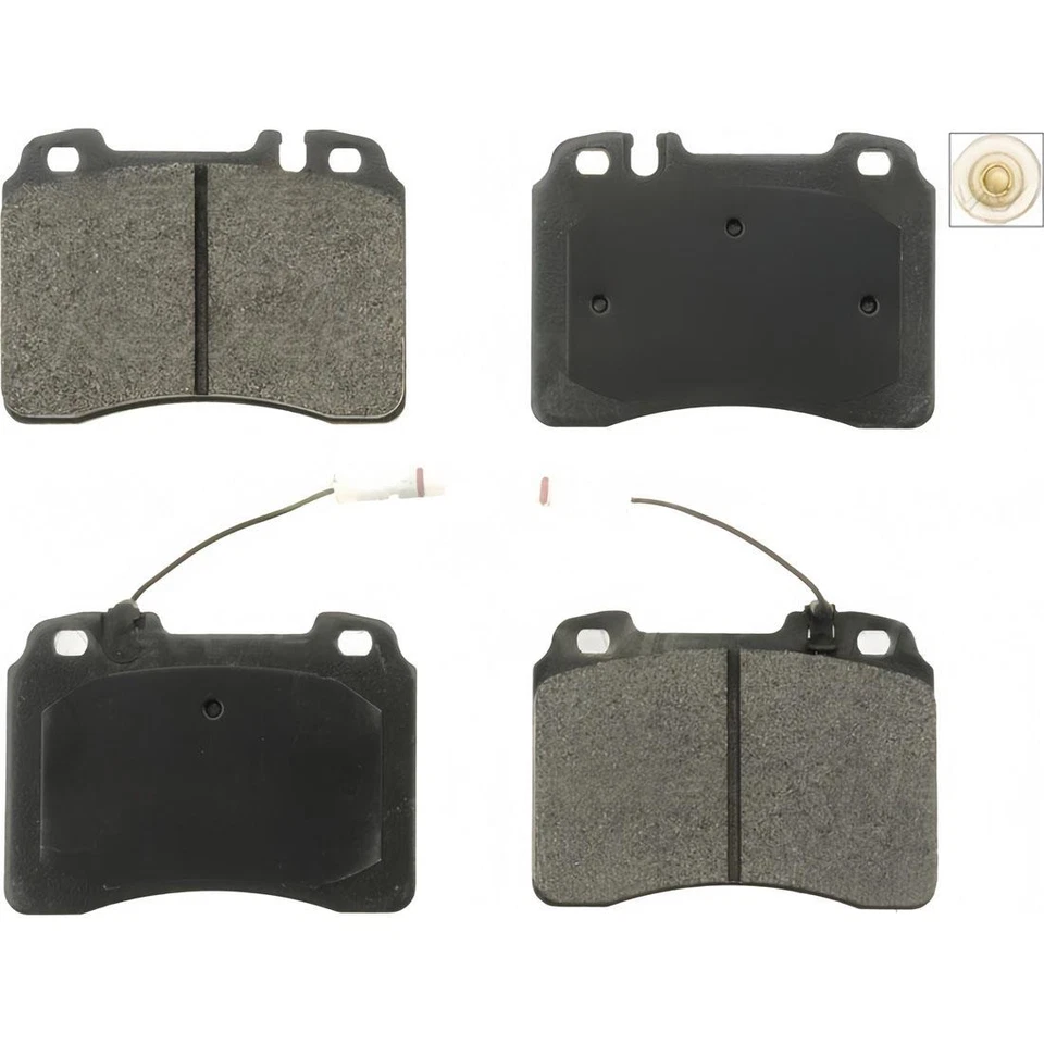 Pastilhas de freio rotores de freio a disco dianteiro compatíveis com 1993 1992 1991 1990 Mercedes-Benz 300SL - Imagem 3 de 4