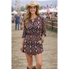 Anthropologie Holding Horses Mira Southwestern Print Dress Size 0