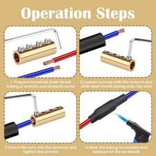 10Pcs 6 AWG Gauge Wire Connectors, 80A Quick Wiring Connection Terminal, Spli...