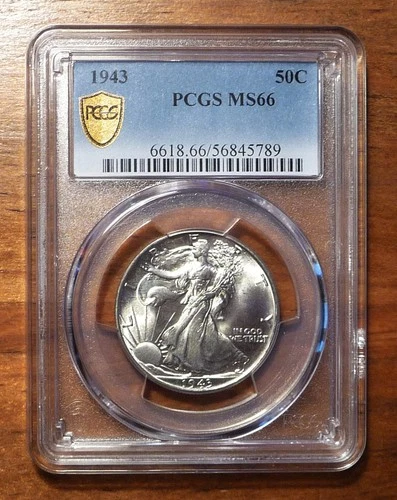 1943 P Walking Liberty Half Dollar ~ PCGS Graded MS66 Gold Shield ~ True Gem!