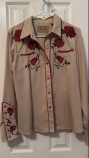 Scully Size Medium Women s Pearl Snap Top Wes...