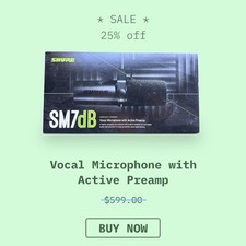 Vocal Microphone Sm7db With active Preamp