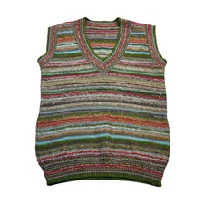 1970s Space Dye Sweater Vest Hippy Boho Retro 34-40 Inch Bust Women’s M/L
