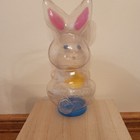 Vintage Easter Unlimited Clear Plastic Bunny Rabbit Candy Holder Easter 6" — photo 2