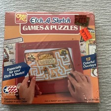 Vintage Sealed Etch A Sketch Games & Puzzles  No. 517f190 Overlays