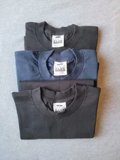 PRO CLUB Heavyweight T-Shirt Men's Tees Black/Navy Blue Set Of 3 BRAND NEW Large