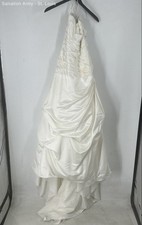 David's Bridal Womens Ivory Classic Strapless Back Zip Ball Gown Dress Size 4