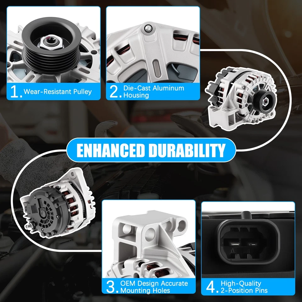 OEM Alternator Fits Chevrolet Impala Limited V6 3.6L 3.6 2014 2015-2020 13586975 - Изображение 4 из 4