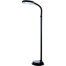 Natural Sunlight Floor Lamp with Bendable Neck 60 Inch Black
