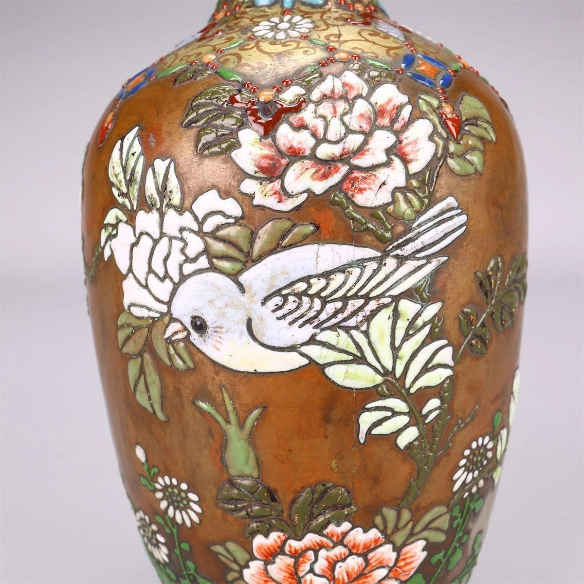 景泰蓝古董原始1900-1940 年日本花瓶| eBay