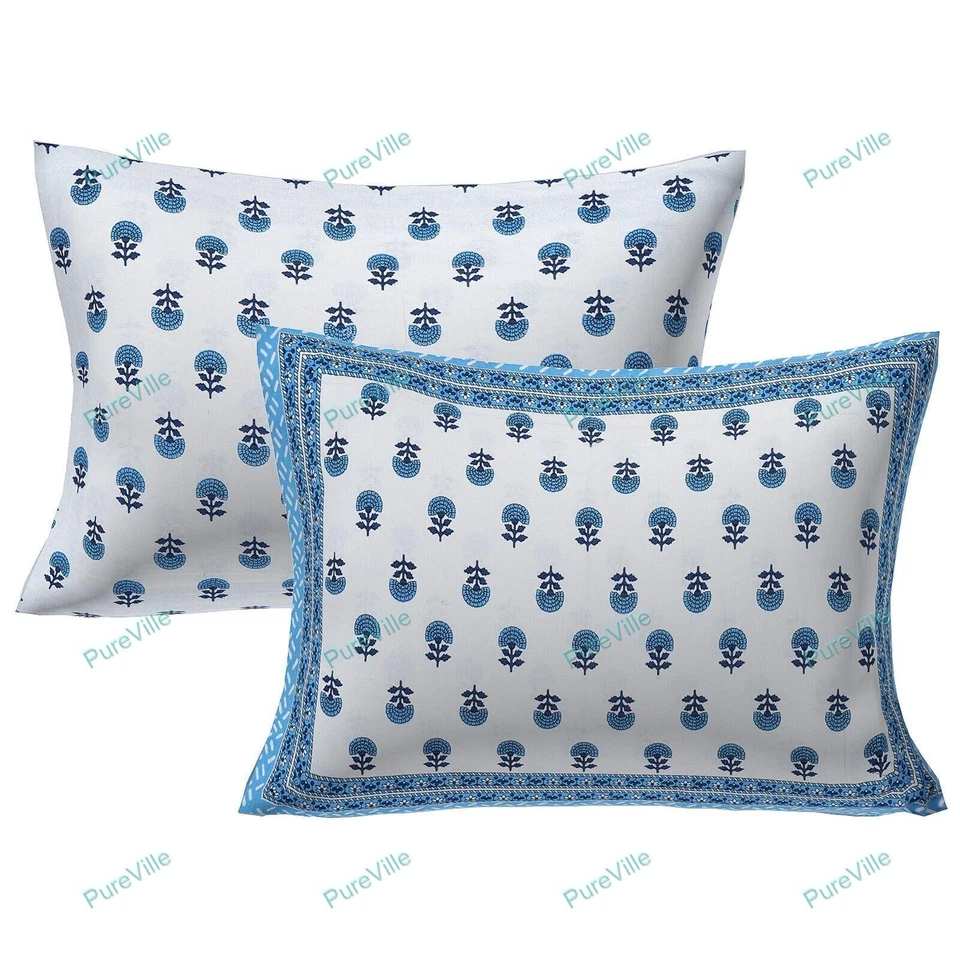 Sábana bajera doble de algodón mandala con 2 fundas de almohada diseño mandala Foto 4 de 4