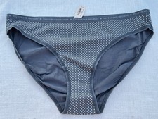 Vintage Victoria s Secret Bikini Panty Slate Blue Micro Dot Signature XL NWT