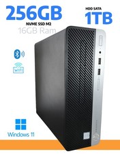 HP Prodesk 400 G6 SFF, I5 3.0 GHz, 256GB NVME, 1TB HDD, 16GB Ram, WIFI/BT, W-11