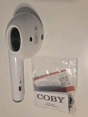Coby True Wireless Bluetooth Speaker Built-in FM Radio USB Jumbo Earbud CSTW-415
