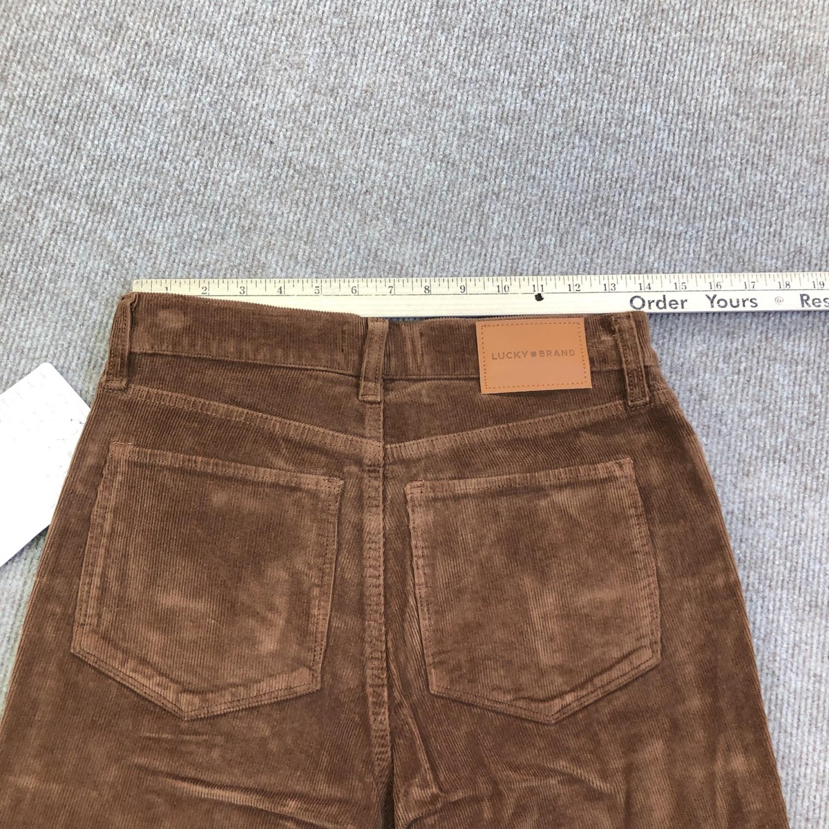 Lucky Brand Pants Womens 6/28 Brown Corduroy Stevie High Rise