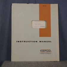 KEPCO Regulated DC Supply SC 36-10 (M) Instruction Manual & Service Information
