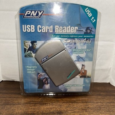 PNY  Card Reader New USB 1.1 For Mac Windows  READ