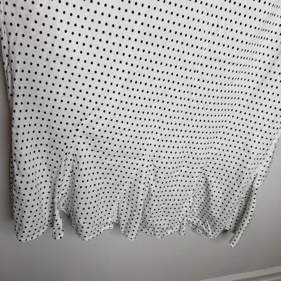 Falda midi Kate Spade NY x Target lunares mezcla de lino calce y acampanada para mujer 3X” Foto 4 de 4