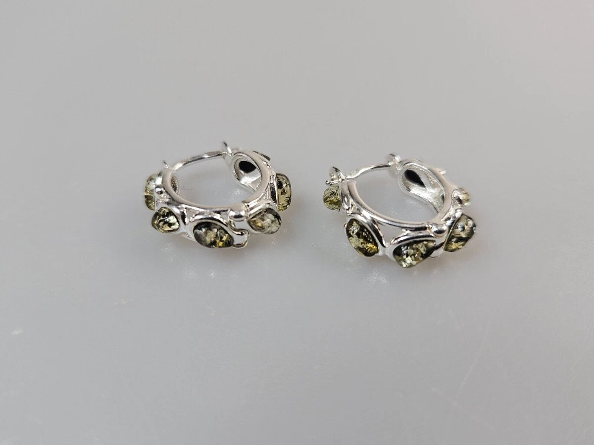 Orecchini a goccia in argento sterling con gemma autentica di topazio blu e granato in vendita su Italia