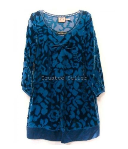 Neu mit Etikett Juicy Couture Damenmode Blaufuchs durchsichtig Spitze Seide Mini Tunika Kleid - Bild 2 von 3