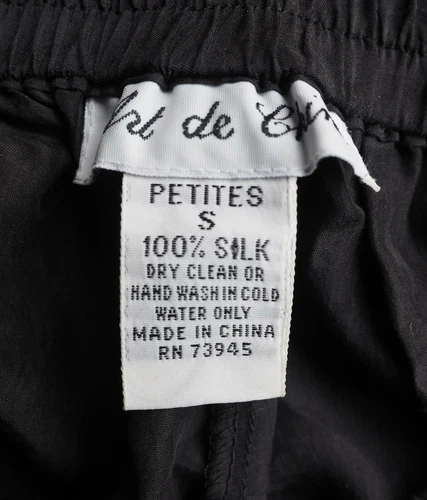 Art de Chine Petites 100% 真丝裤子轻便宽腿炭黑色 S 码 - 第 6 张/共 6 张