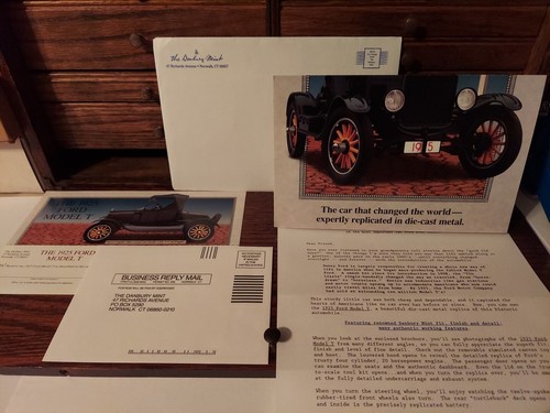 Danbury Mint 1925 Ford Model T in Black Mailer, Brochure & Order Form - Picture 5 of 6