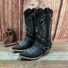 Women Western POINTED Snipped Toe Cowgirl Boots Leather embroidered Bota Vaquera