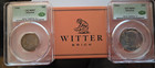 1964 50c Cac Ms66 & 1958 25c Cac Ms67 (Witterbrick) Includes Orange Witter Box