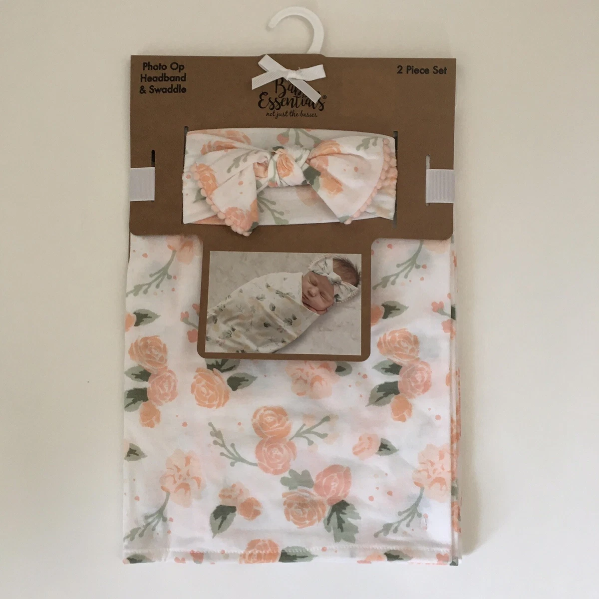 Baby essentials photo op headband hotsell and swaddle