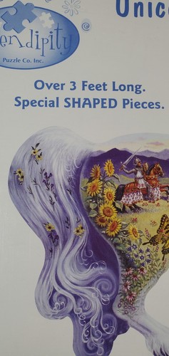 NOS 2003 Serendipity Unicorn Kingdom 800 piece Shaped Puzzle Fantasy Sealed USA - Picture 12 of 15