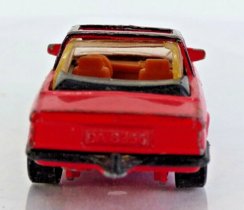 Matchbox BMW 323i Cabriolet E30 39 1985 vermelho vintage carro de brinquedo colecionável - Imagem 4 de 4