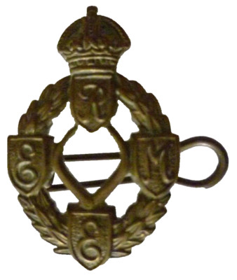 Royal Electrical & Mechanical Engineers Collar Badge Kc 31mm All Brass Original