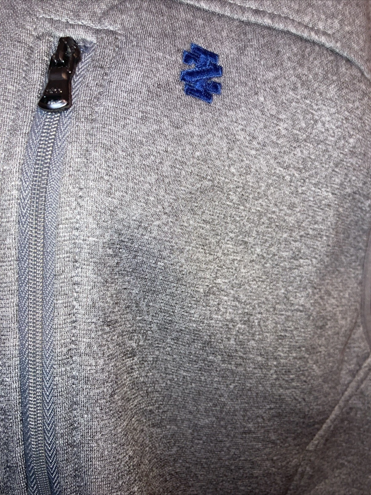 VETEMENTS Gilet pile Izod Advantage Performance uomo LT grigio poliestere elasticizzato nuovo senza etichette