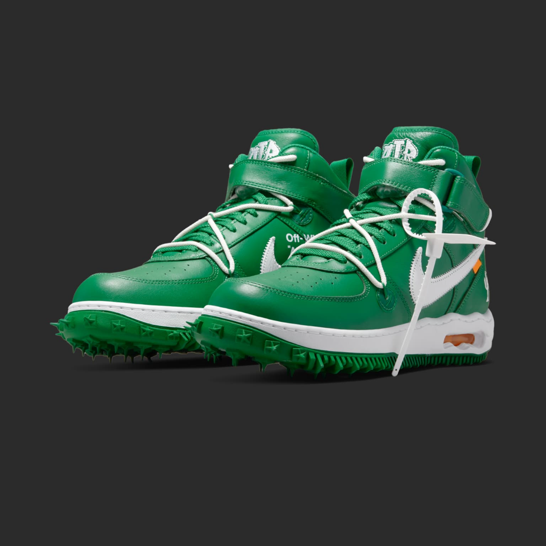 OFF WHITE X NIKE Nike Air Force 1 Mid SP x Off White™ "Pine Green". 44.5 (FR) 10.5 (MN US).