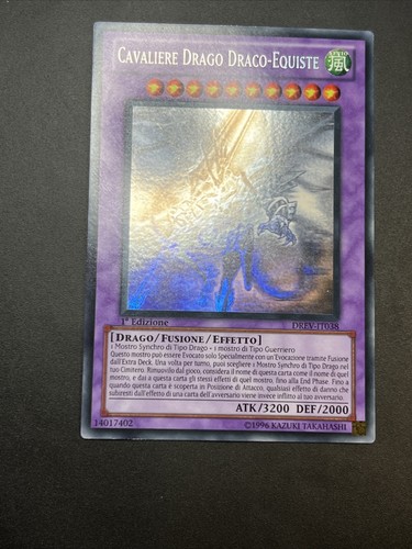 Yu-Gi-Oh! Rare Ghost Logo Laser Knight Dragon Draco Equiste Drev-it038 1ed Ita - Picture 12 of 12